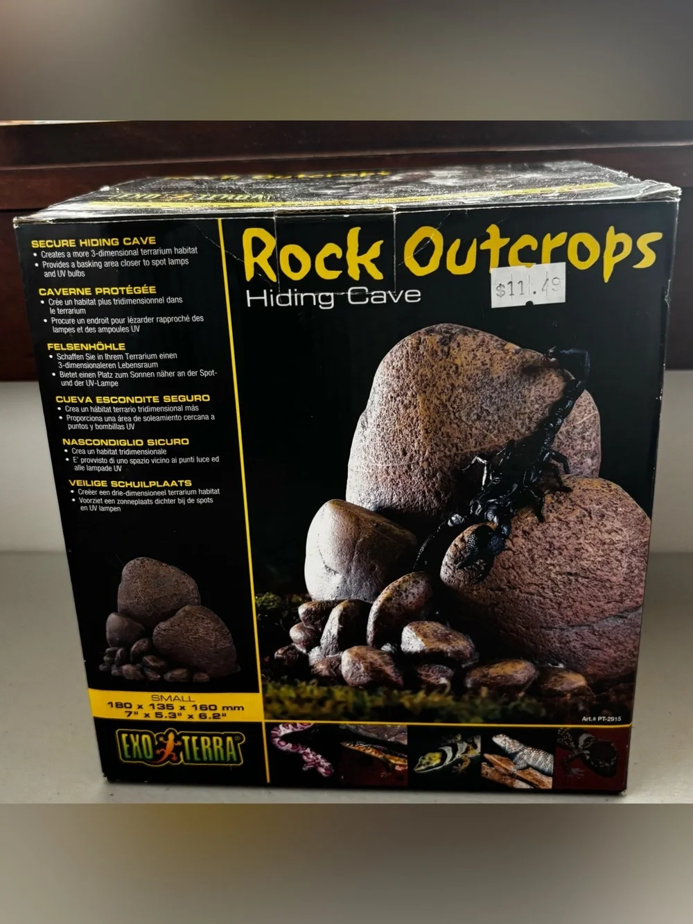 Exo Terra Small Rock Outcrops Terrarium Decor Hiding Cave